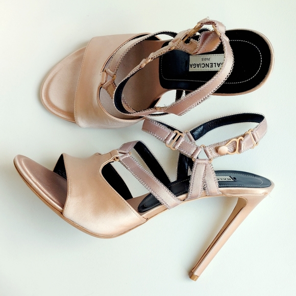 Balenciaga pink satin Boudoir stiletto sandals, EU40, new w/ box, dustbag - Picture 7 of 16